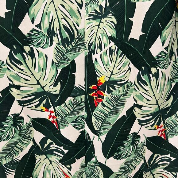 Rachel Zoe Swim Coverup Duster Green White Tropical Palm Print One Size - Picture 8 of 12